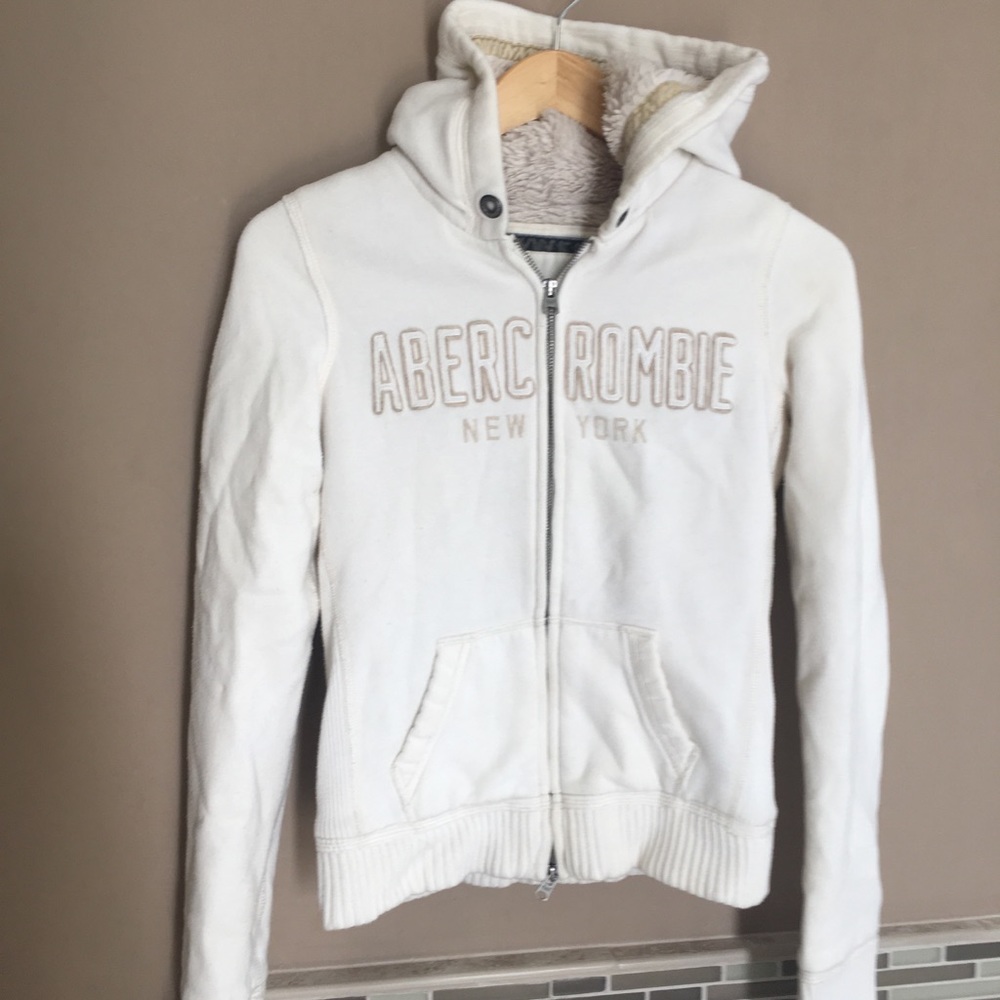 Abercrombie full zip hooded jacket medium